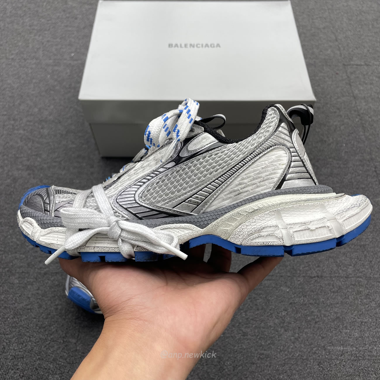 Balenciaga 3xl Trainer Grey White Blue 734731 W3xl7 1214 (3) - newkick.app